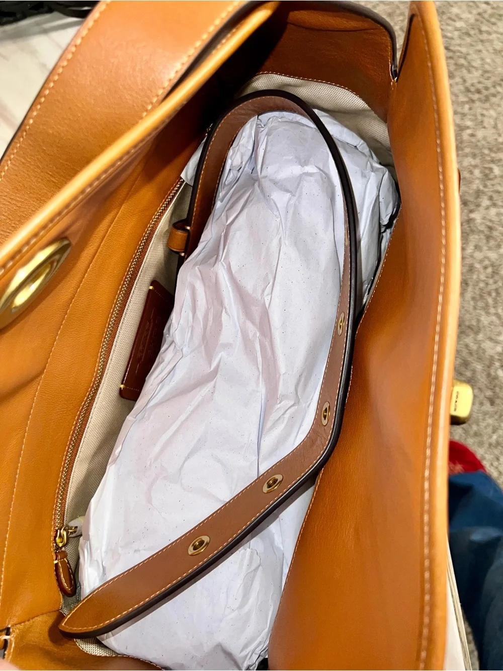 NWOT COACH AMBER BROWN HAVERSACK